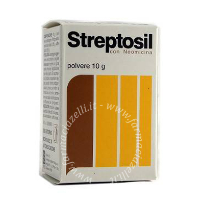Streptosil con neomicina  99,5% + 0,5% polvere cutanea 10 g in flacone pe 