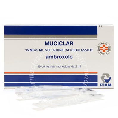 Muciclar  15 mg/ 2 ml soluzione da nebulizzare 30 contenitori monodose da 2 ml 