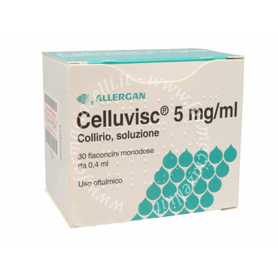 Celluvisc 5 mg/ml collirio, soluzione  5 mg/ml collirio, soluzione 30 flaconcini monodose da 0,4 ml 