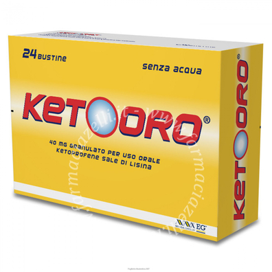 <b>ketooro 40 mg granulato</b> 40 mg granulato 24 bustine in carta/al/pe
